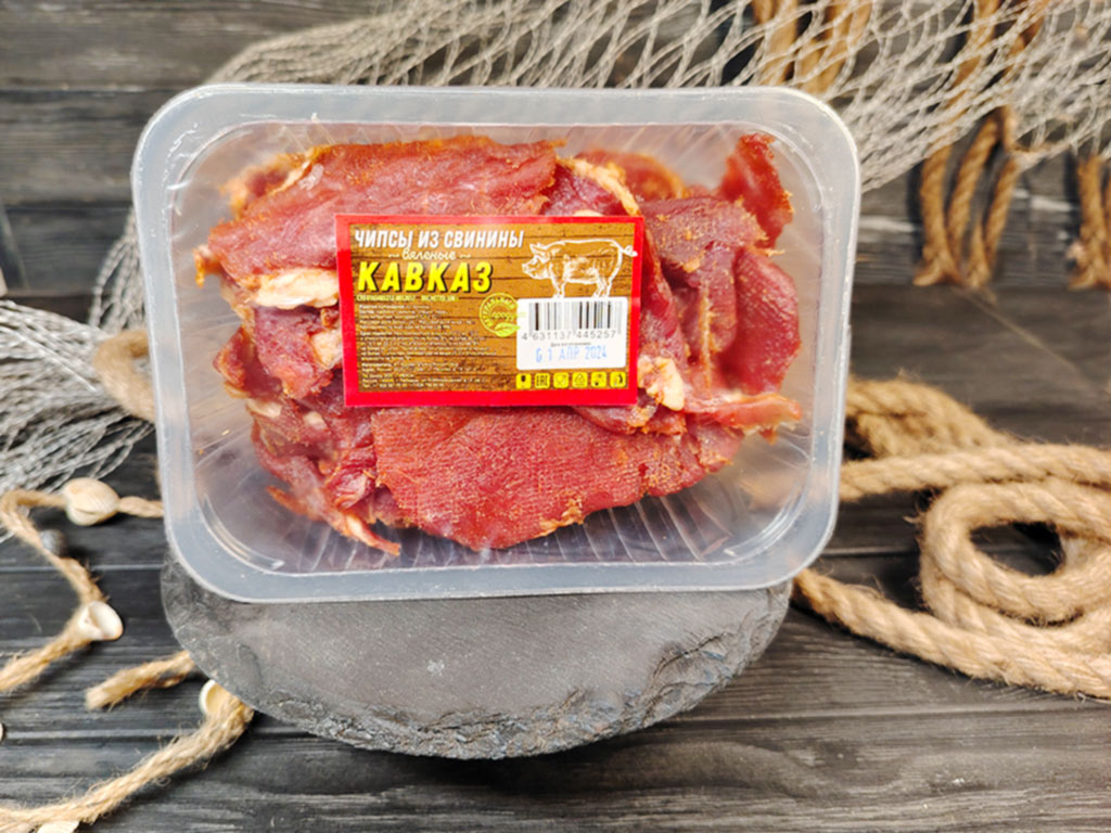 Мясные чипсы свинина, Кавказ, 500 г